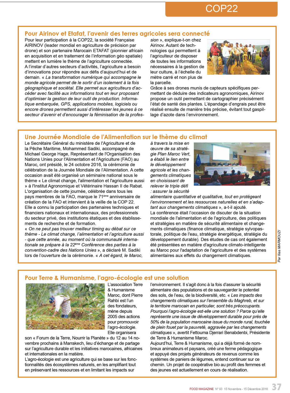Dossier spécial COP22 - FOOD Magazine