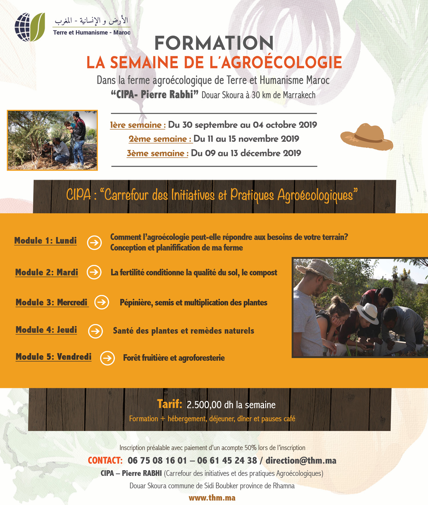 Affiche Semaine Agroecologique au cipa pierre rabhi
