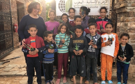 Atelier de sensibilisation au jeux pour les enfants de Douar Skoura, le 6 avril 2021 au CIPA-Pierre Rabhi